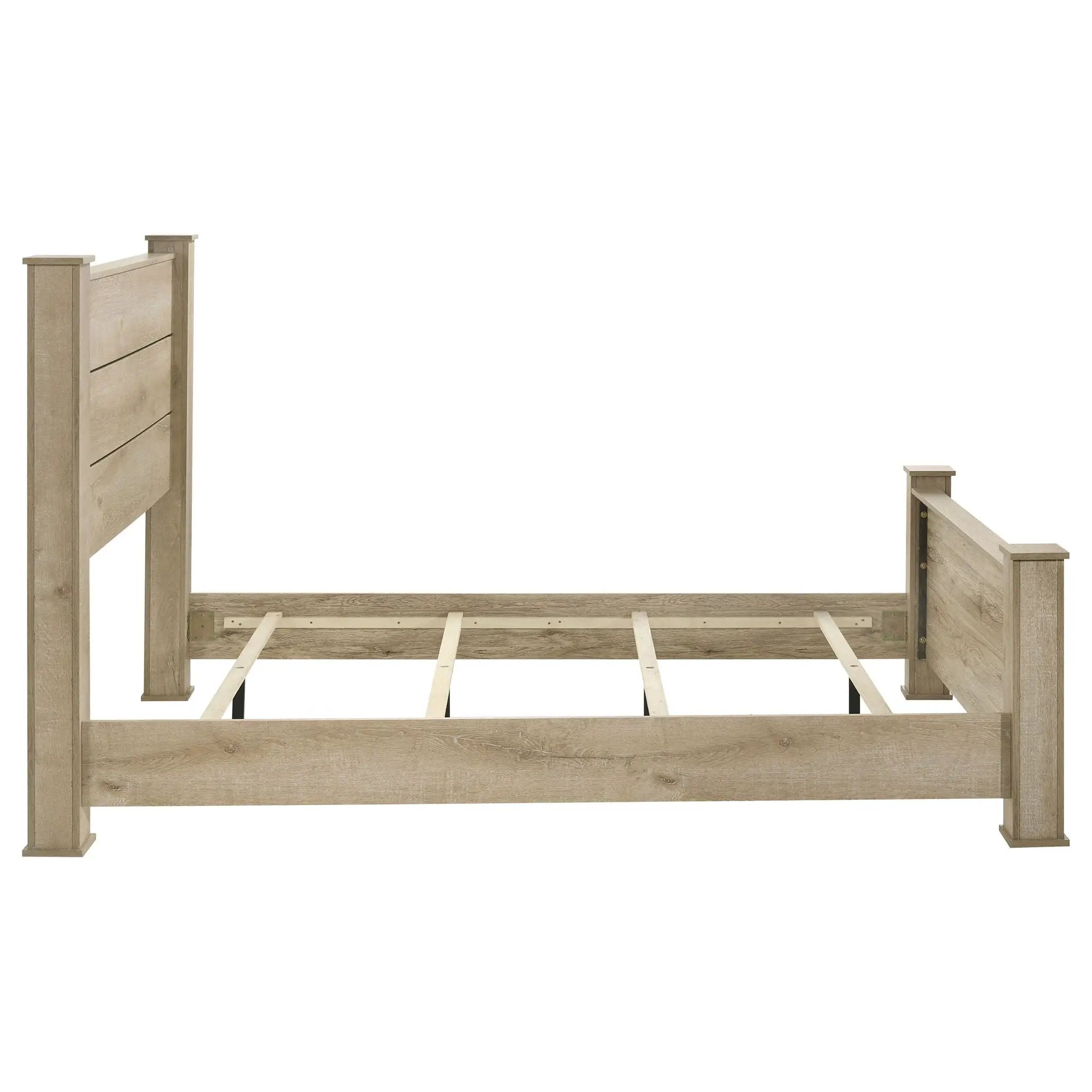 Oakglen 55-inch Eastern King Panel Bed Weathered Oak by Unique Piece Furniture