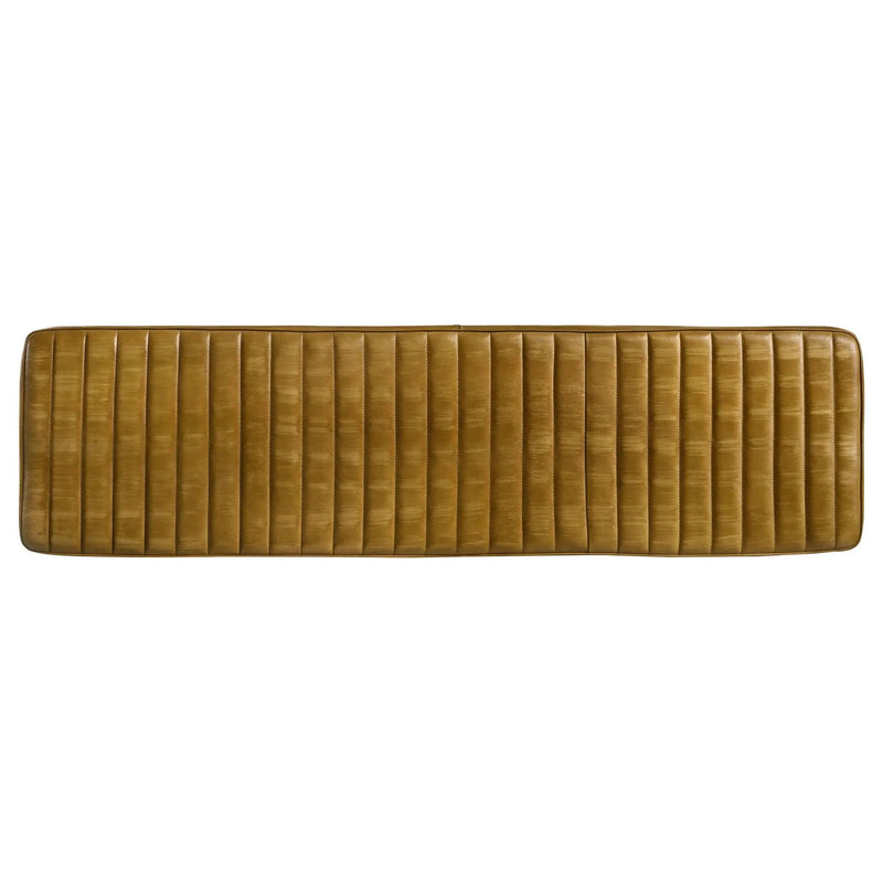 Misty Leather Upholstered Dining Bench Antique Camel by Unique Piece Furniture