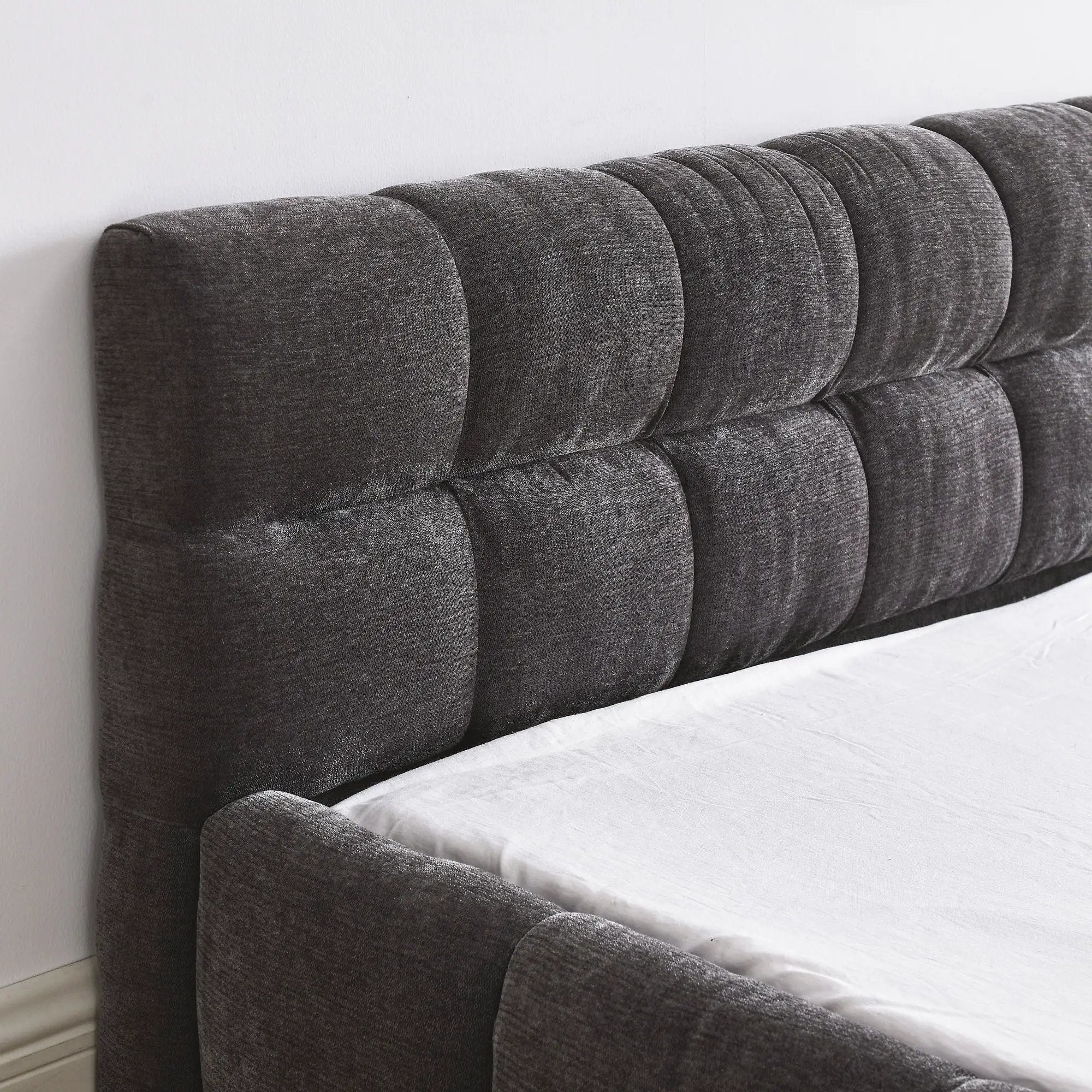 Modern Platform Bed Frame With Thick Fabric by Unique Piece Furniture