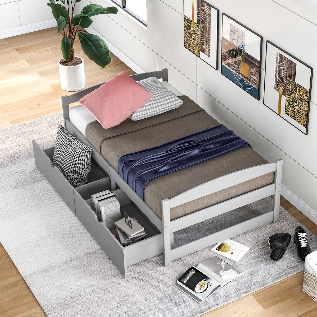 Platform Bed With 2 Drawers, photo 20 of 21
