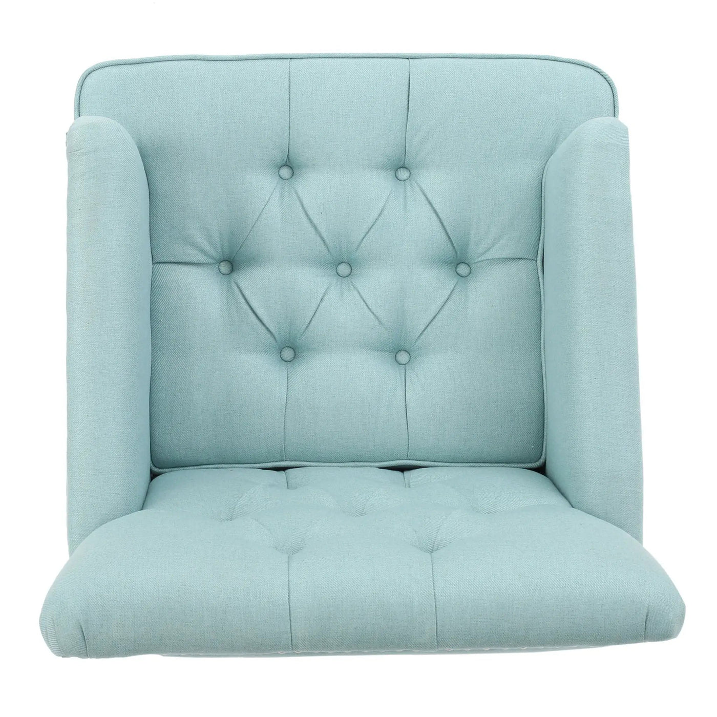 Harrison Tufted Club Chair with Button Tufted Back and Birch Wood Legs by HouseOfZazla
