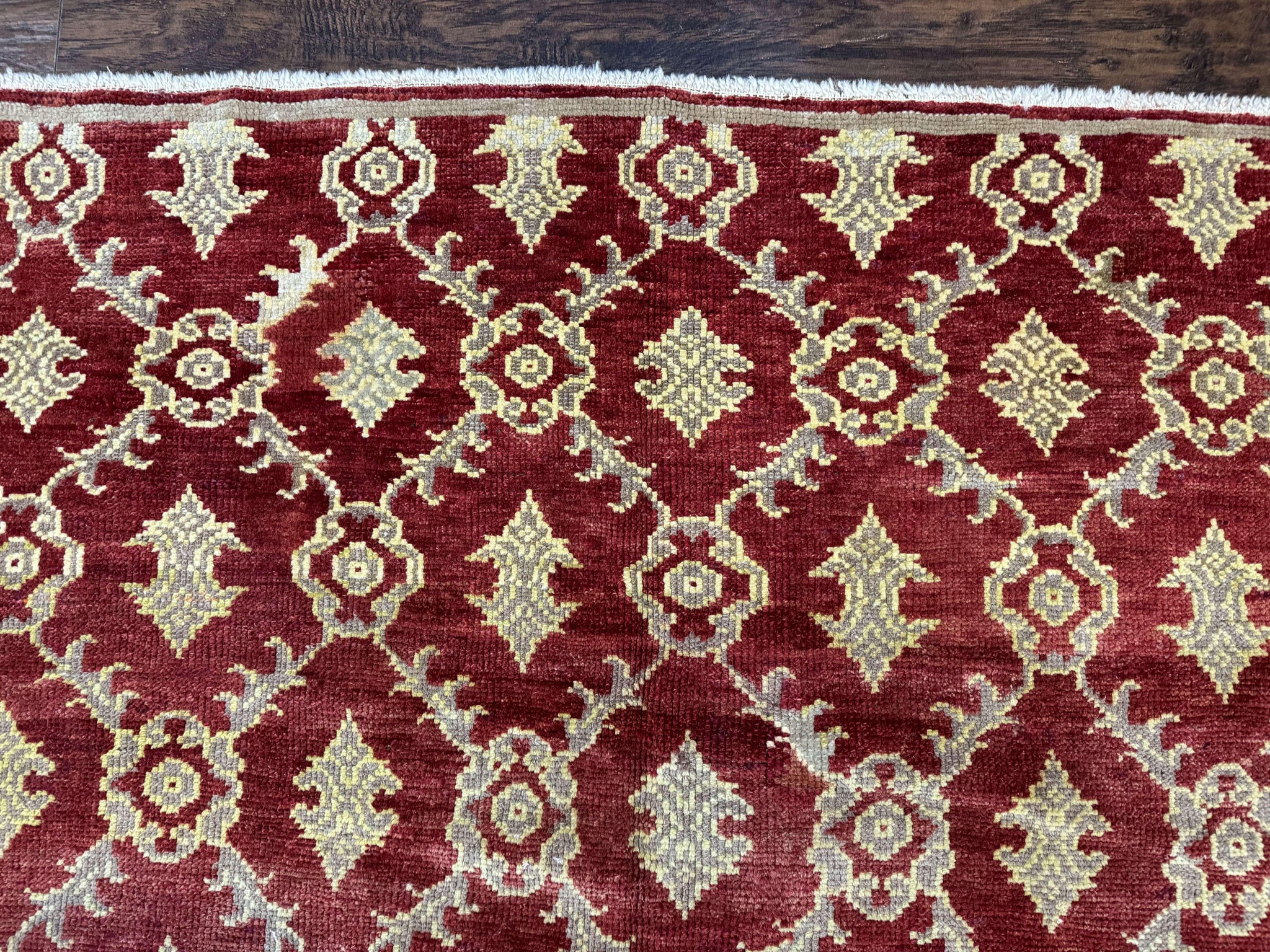 Modern Turkish Oushak Rug 5x8, Brick Red by Jewel Rugs