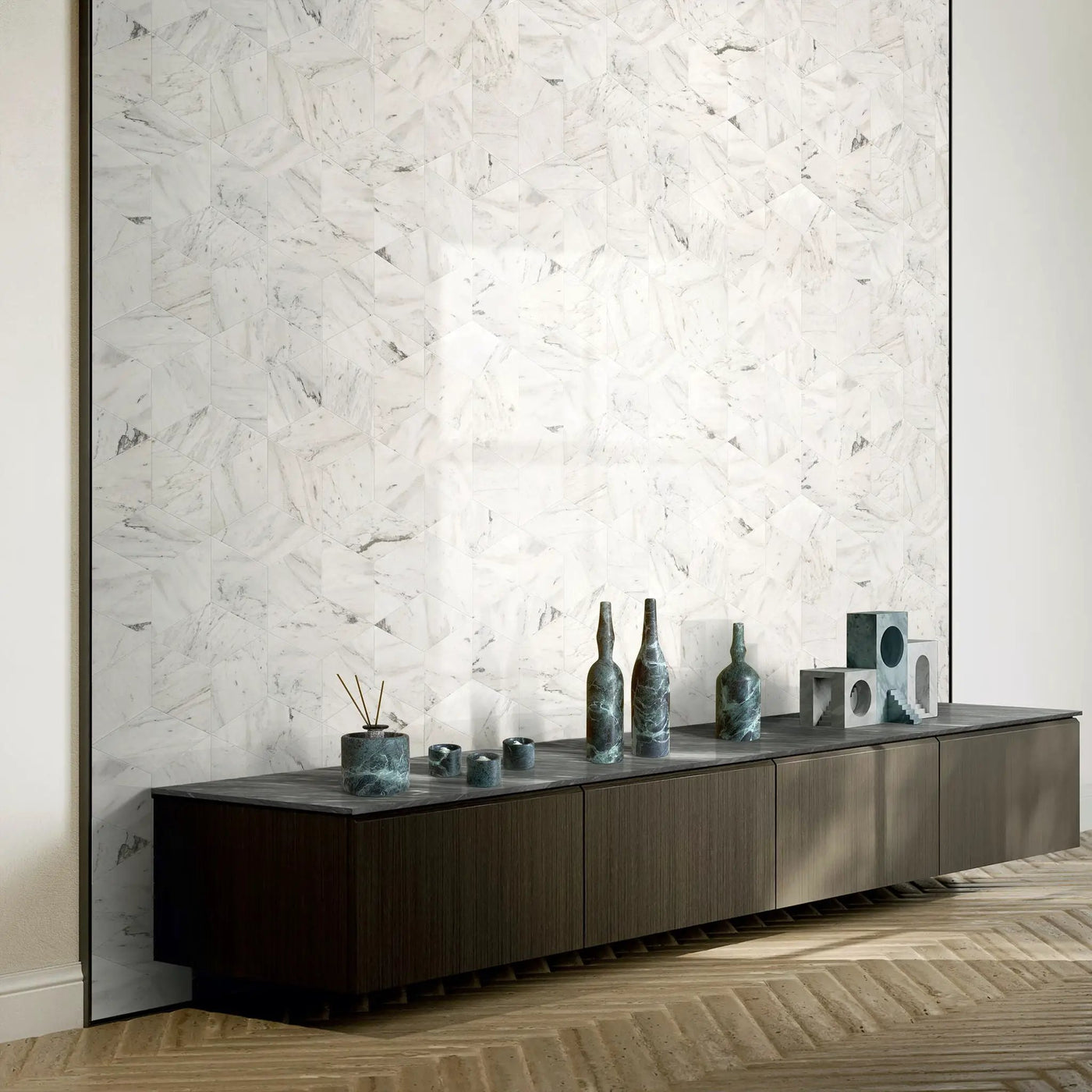 7 Pieces Luxury Natural Marble Living Room Accessories Set by HouseOfZazla
