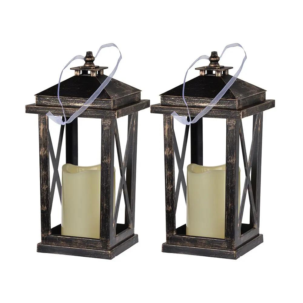 Menifee - Lantern With Led Candle (Set of 2) by HouseOfZazla