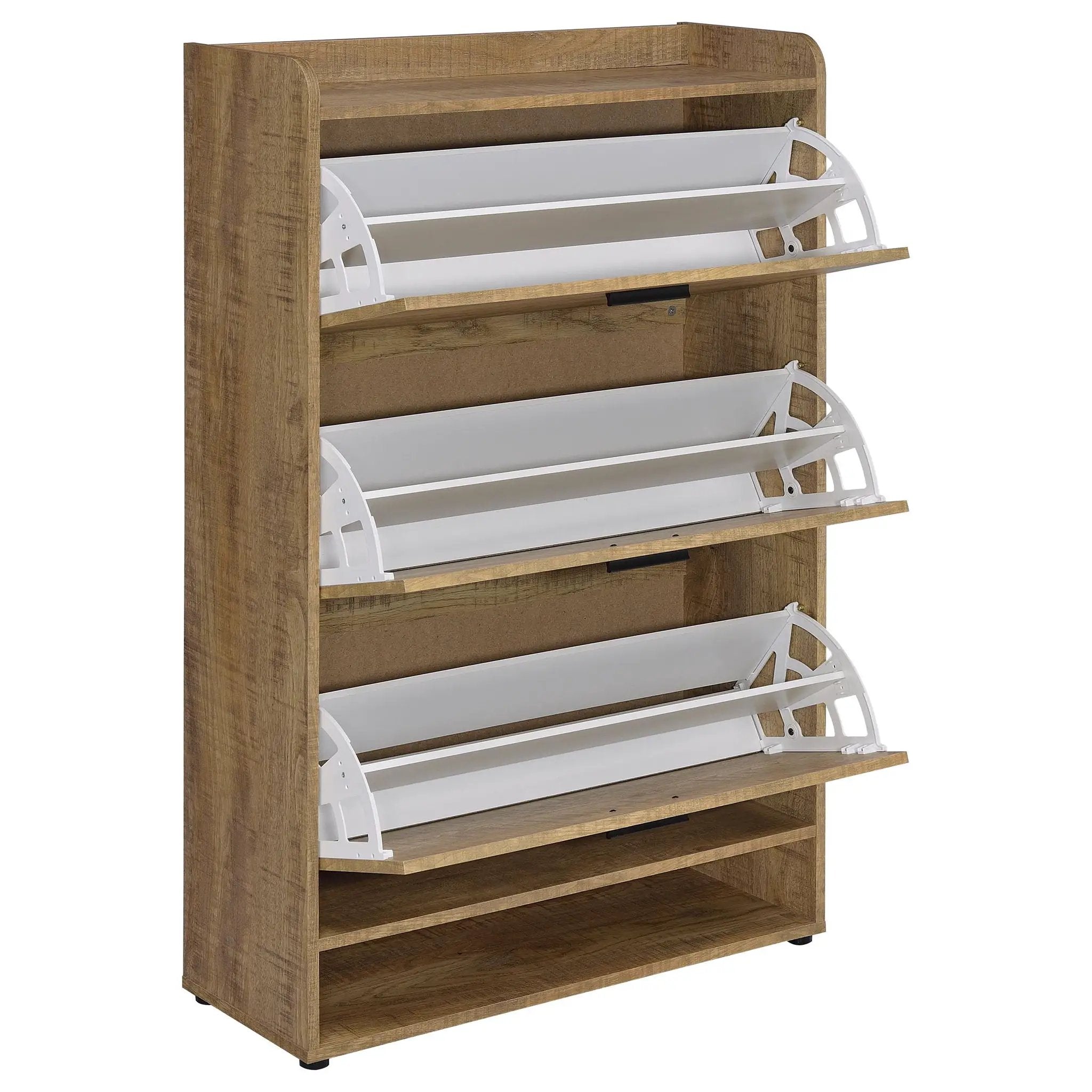 Denia 3-tier Engineered Wood Shoe Cabinet Mango by Unique Piece Furniture