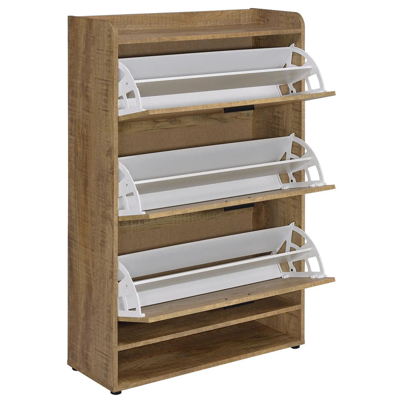 Denia 3-tier Engineered Wood Shoe Cabinet Mango by Unique Piece Furniture
