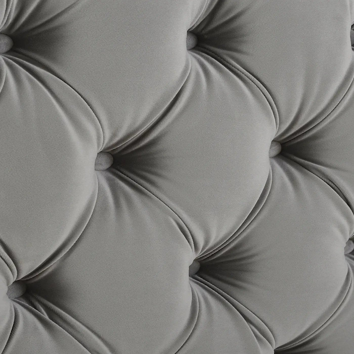 Brooklyn King Tufted Panel Bed Headboard and Footboard Set, Opal Grey Velvet by HouseOfZazla
