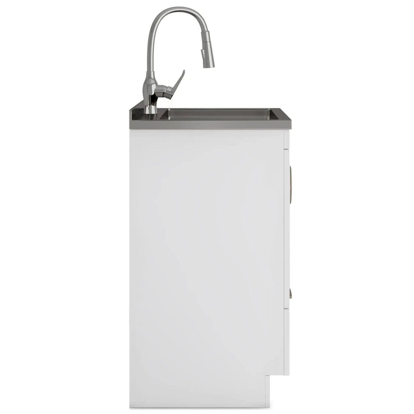 Reed - Deluxe Laundry Cabinet With Pull-Out Faucet And Stainless Steel Sink by HouseOfZazla