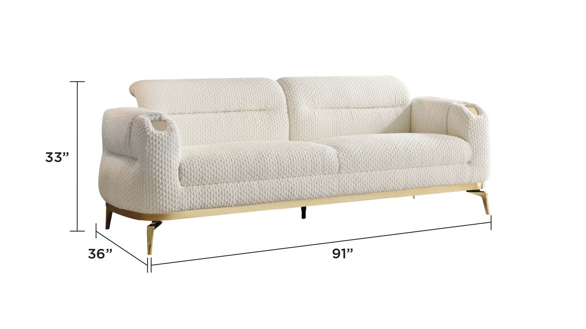 Zoe Modern Style Sofa by HouseOfZazla