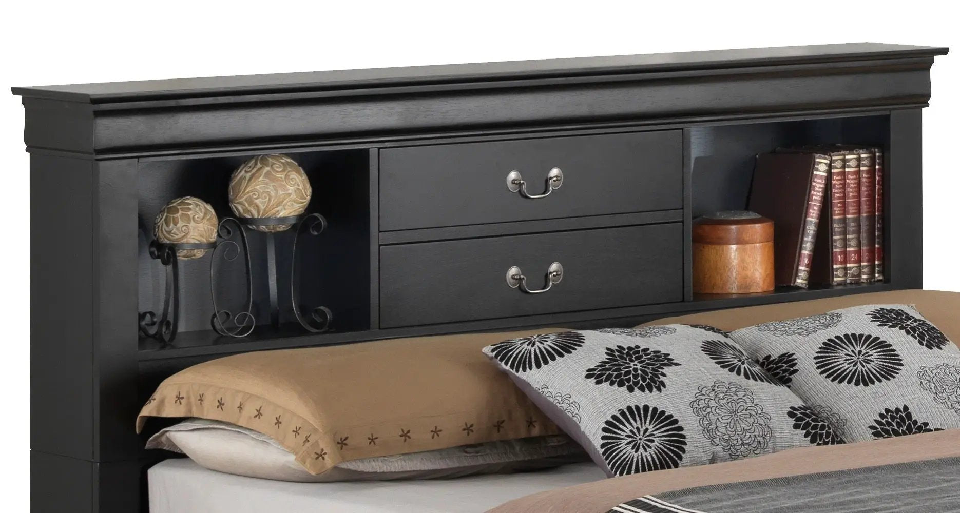 Traditional Style Bookcase Storage Bed by Unique Piece Furniture