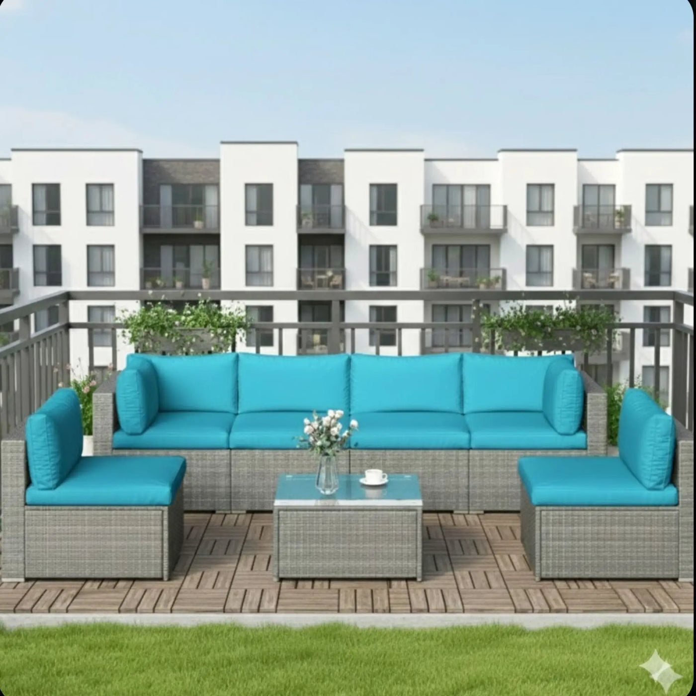Modern Patio Set With Coffee Table by HouseOfZazla
