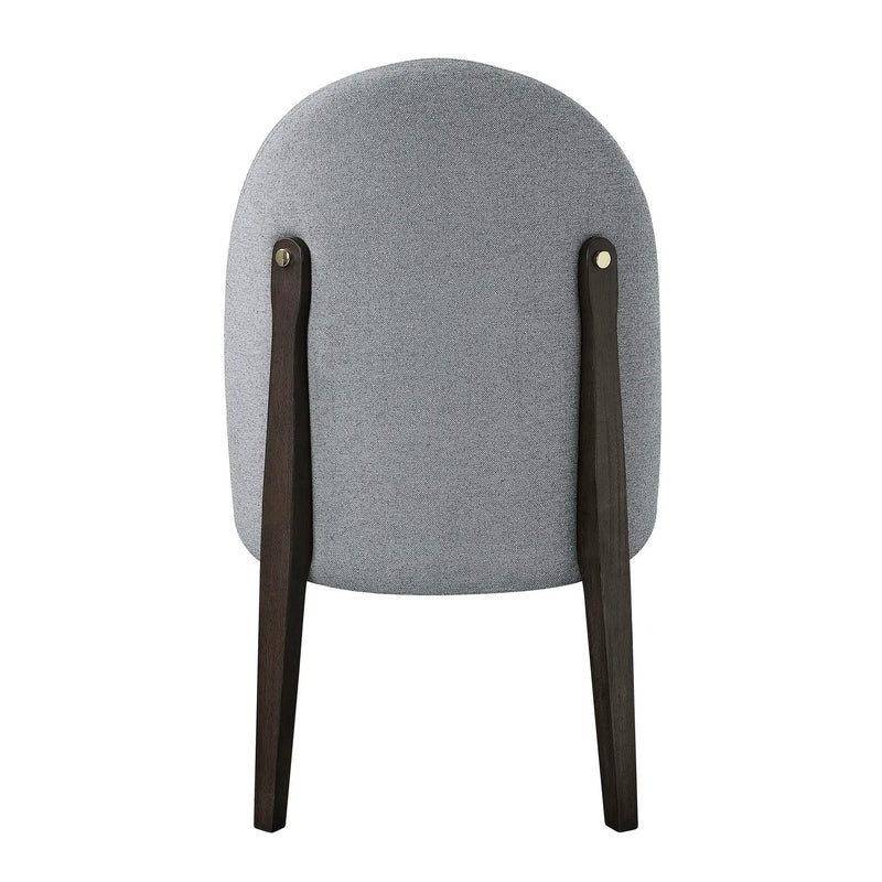 Clayten Gray Fabric and Espresso Finish Dining Chair (Set of 2) by HouseOfZazla
