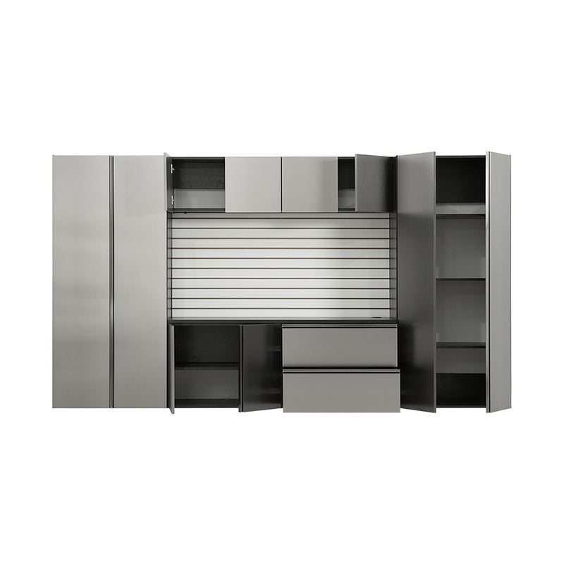 Nova Series - Garage Cabinet Set A With Soft Closing Doors - Metallic Gray by HouseOfZazla