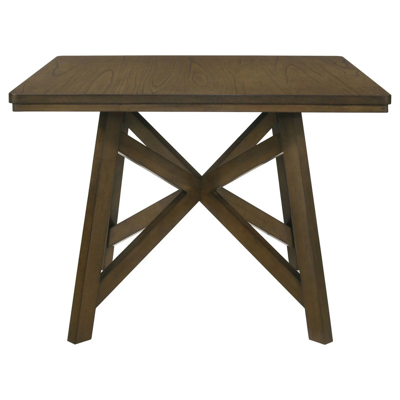 Canfield 47-inch Square Counter Height Dining Table Brown by Unique Piece Furniture