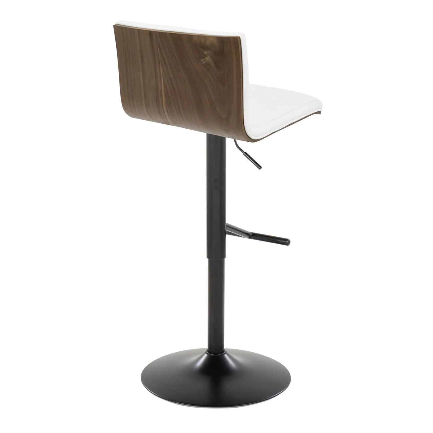 Mason - Contemporary Adjustable Barstool With Swivel With Straight T Footrest (Set of 2) by HouseOfZazla
