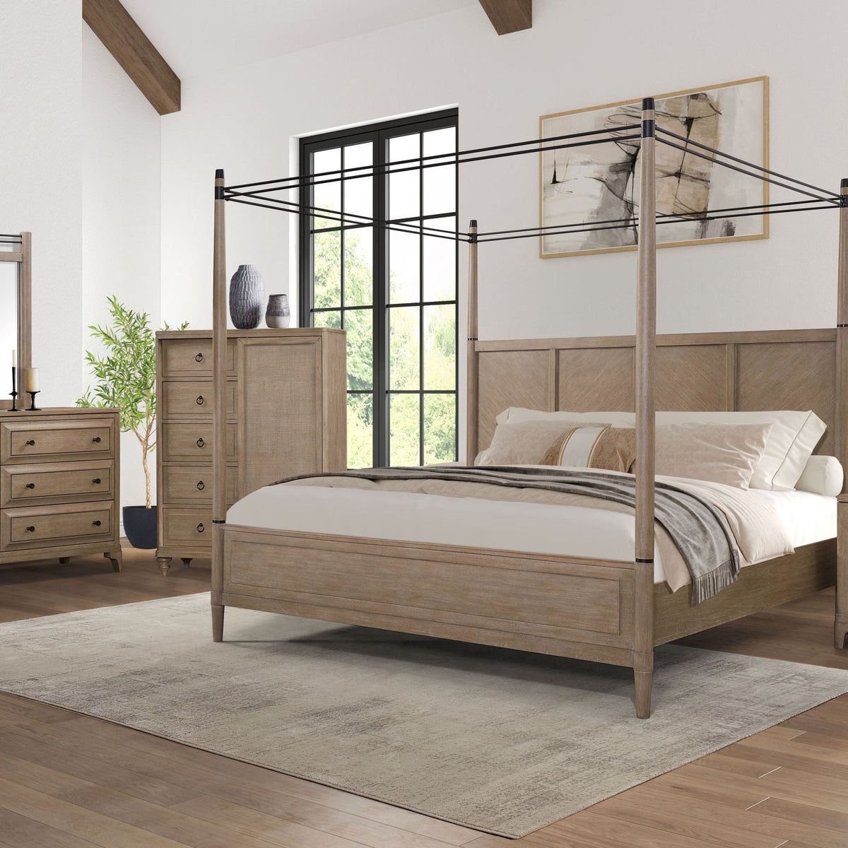 Transitional Styling Canopy Bed, photo 3 of 5
