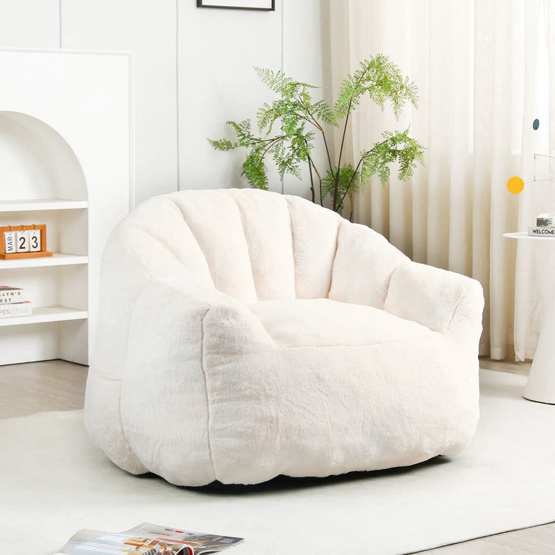 Beanbag Chair, Beanbag Sofa Chair With Armrests Stuffed High Density Foam by HouseOfZazla