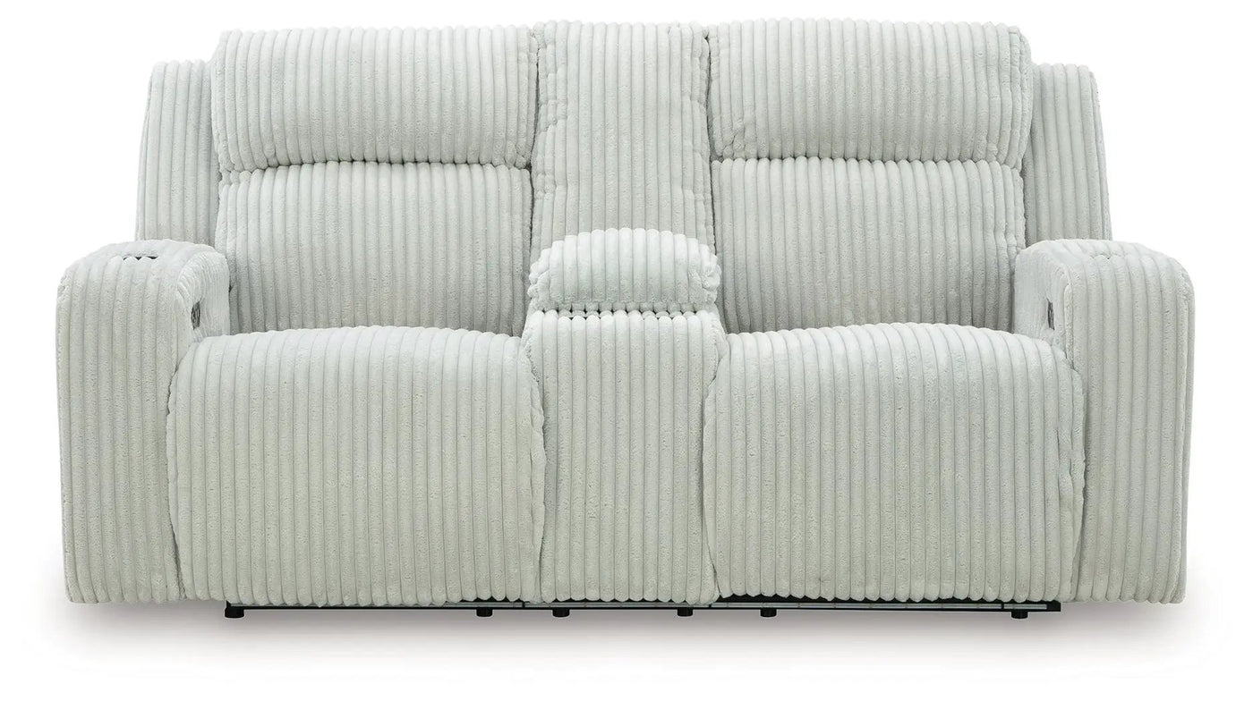 Forest Lake - Power Reclining Loveseat With Console / Adj Headrest by Unique Piece Furniture