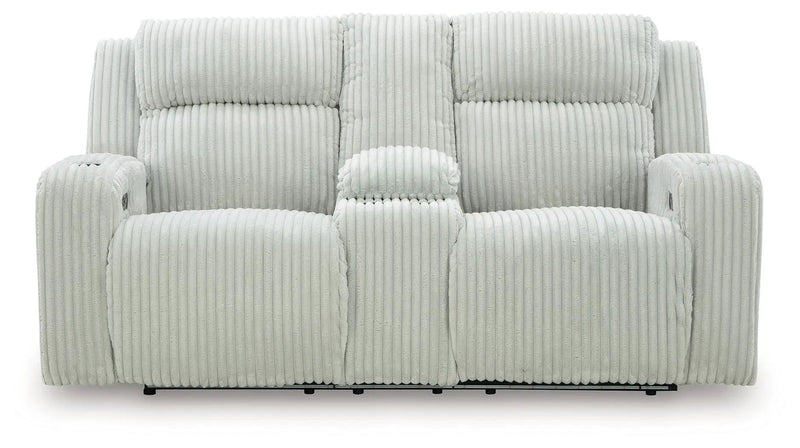 Forest Lake - Power Reclining Loveseat With Console / Adj Headrest by Unique Piece Furniture