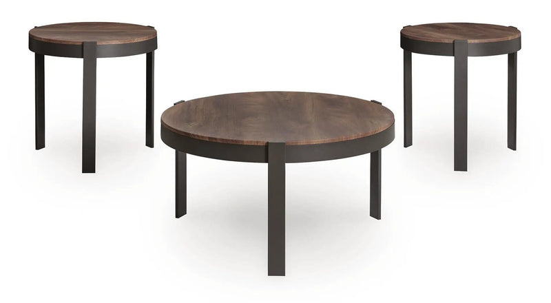 Horizon Hills - Occasional Table Set (Set of 3) - Brown / Black by Unique Piece Furniture