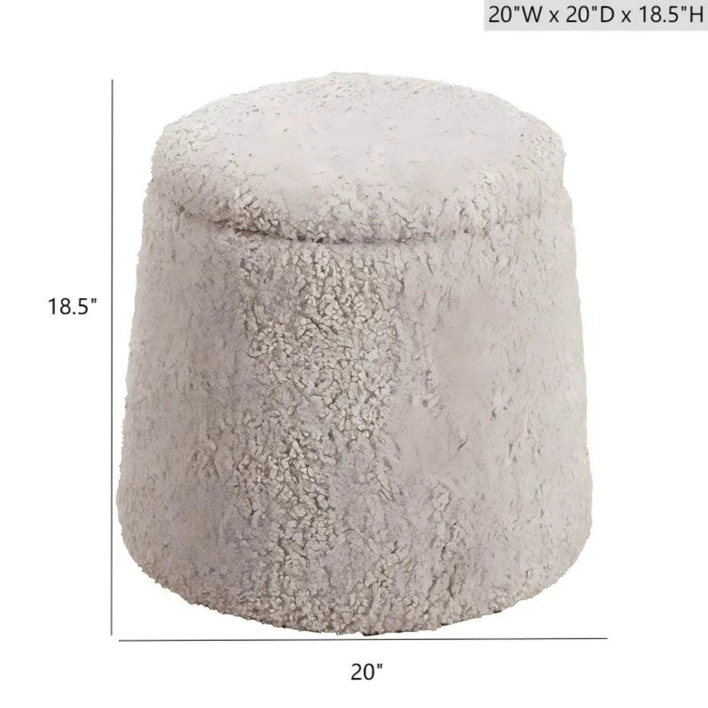 Elegant Round Storage Ottoman Upholstered by Unique Piece Furniture