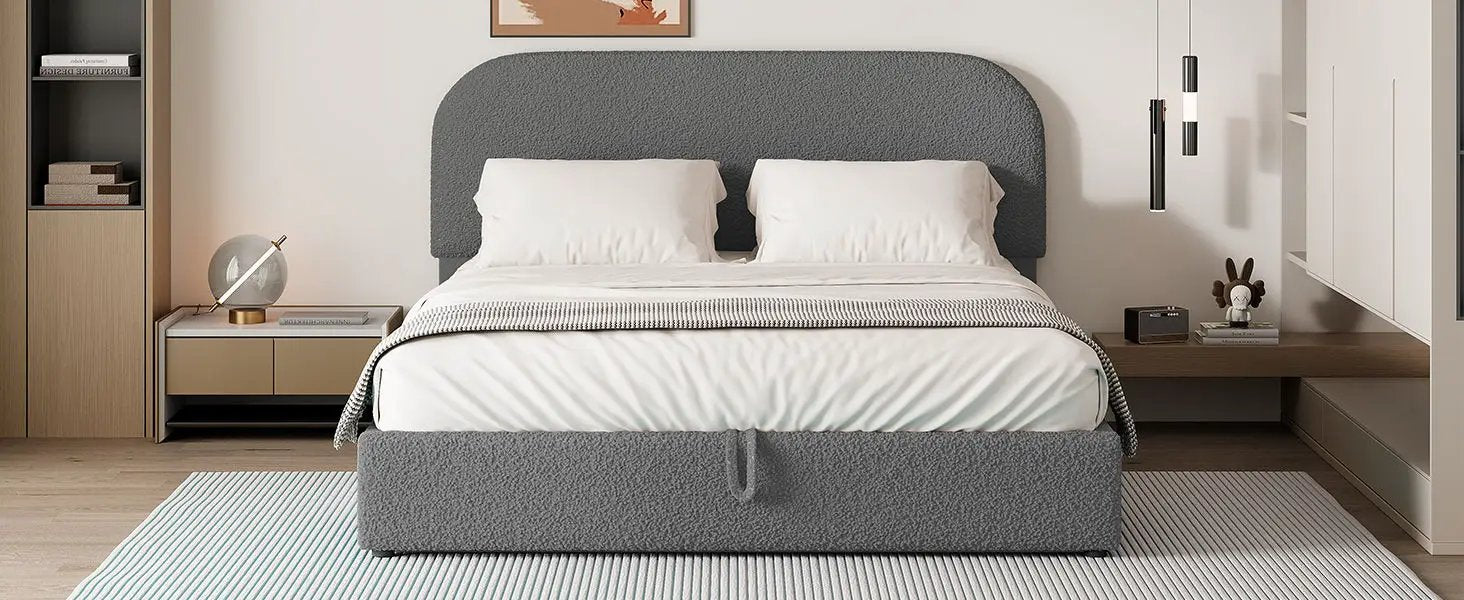 Upholstered Platform Bed With Hydraulic Storage System by HouseOfZazla