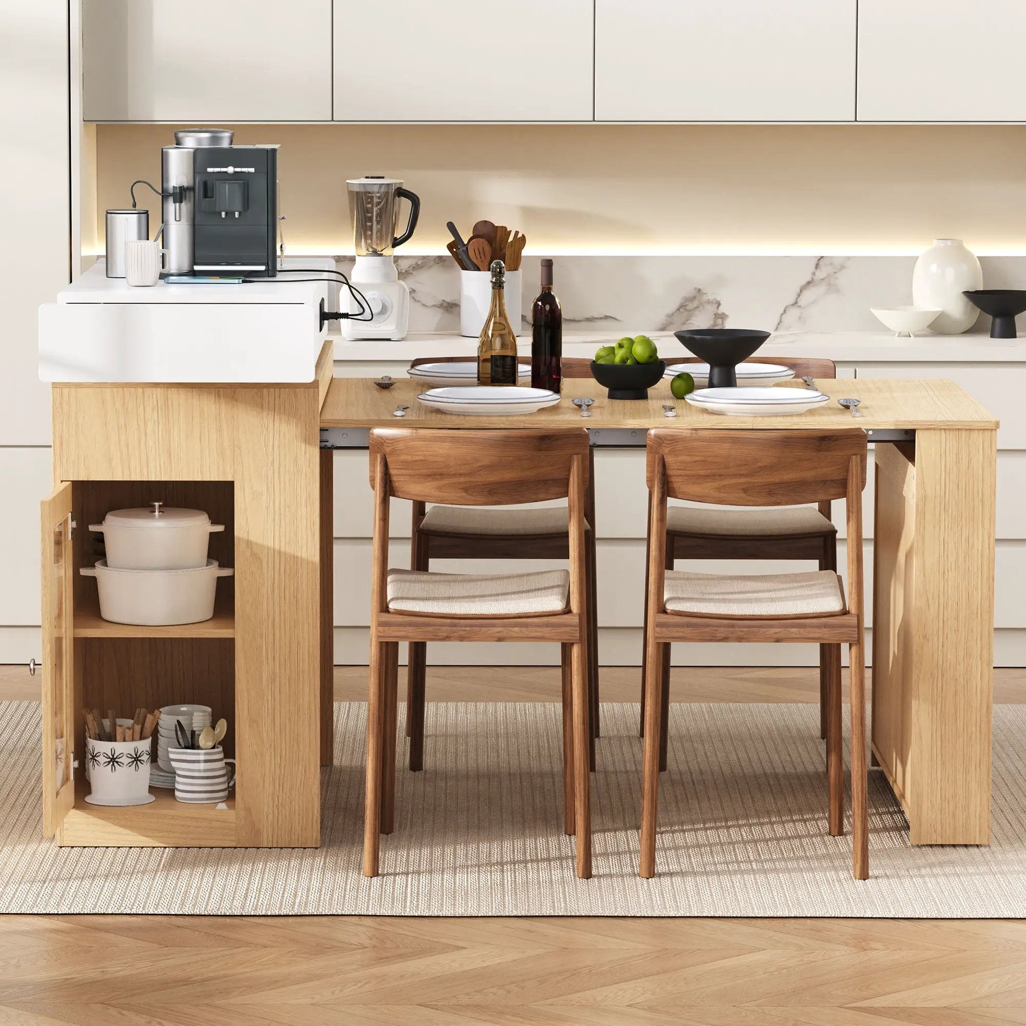 Extendable Dining Table With Folding Top by Unique Piece Furniture