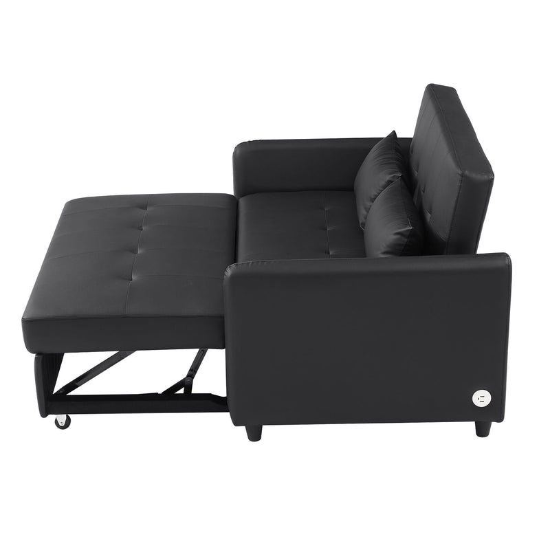 Convertible Sleeper Sofa Bed With 3 USB Ports by HouseOfZazla