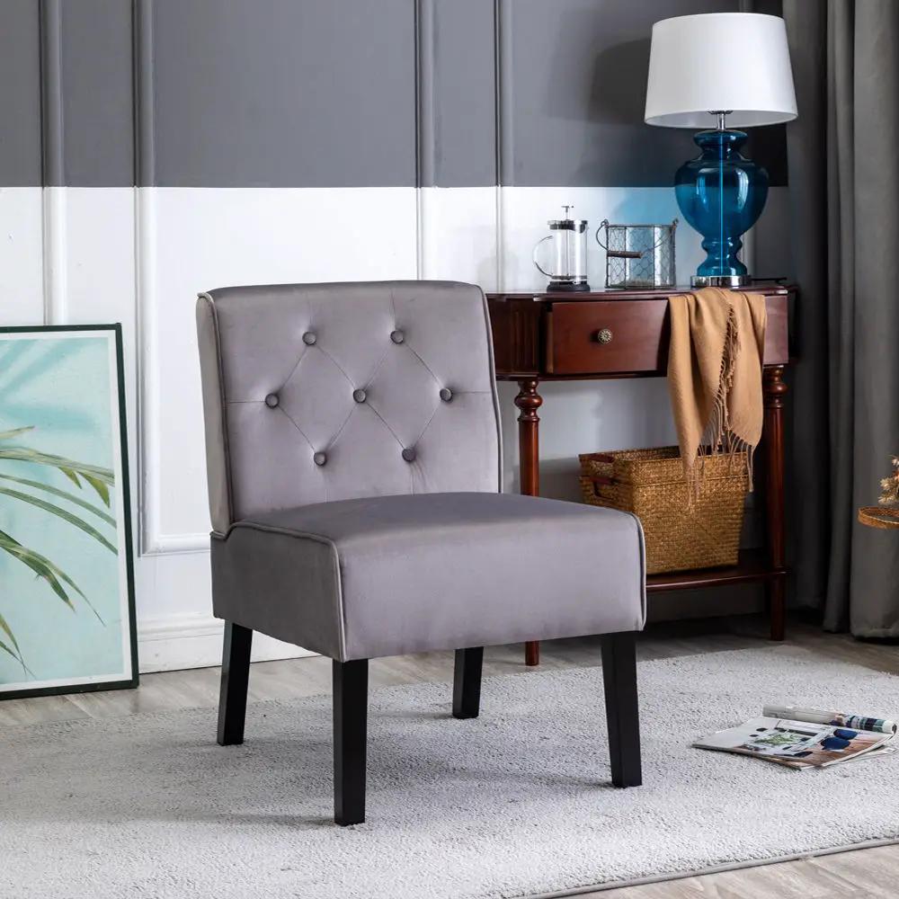 Reese - Living Room Armless Button Tufted Pattern Accent Chair (Set of 2) by Unique Piece Furniture