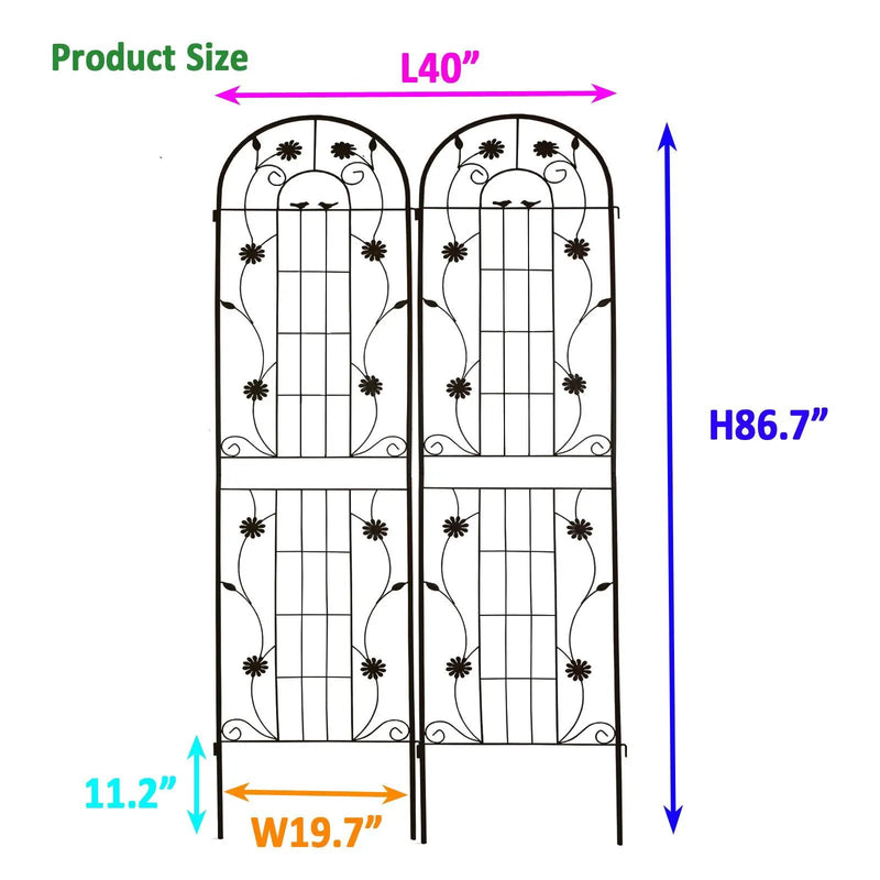 Metal Garden Trellis Rustproof Trellis For Climbing Plant Outdoor Flower Support by Unique Piece Furniture