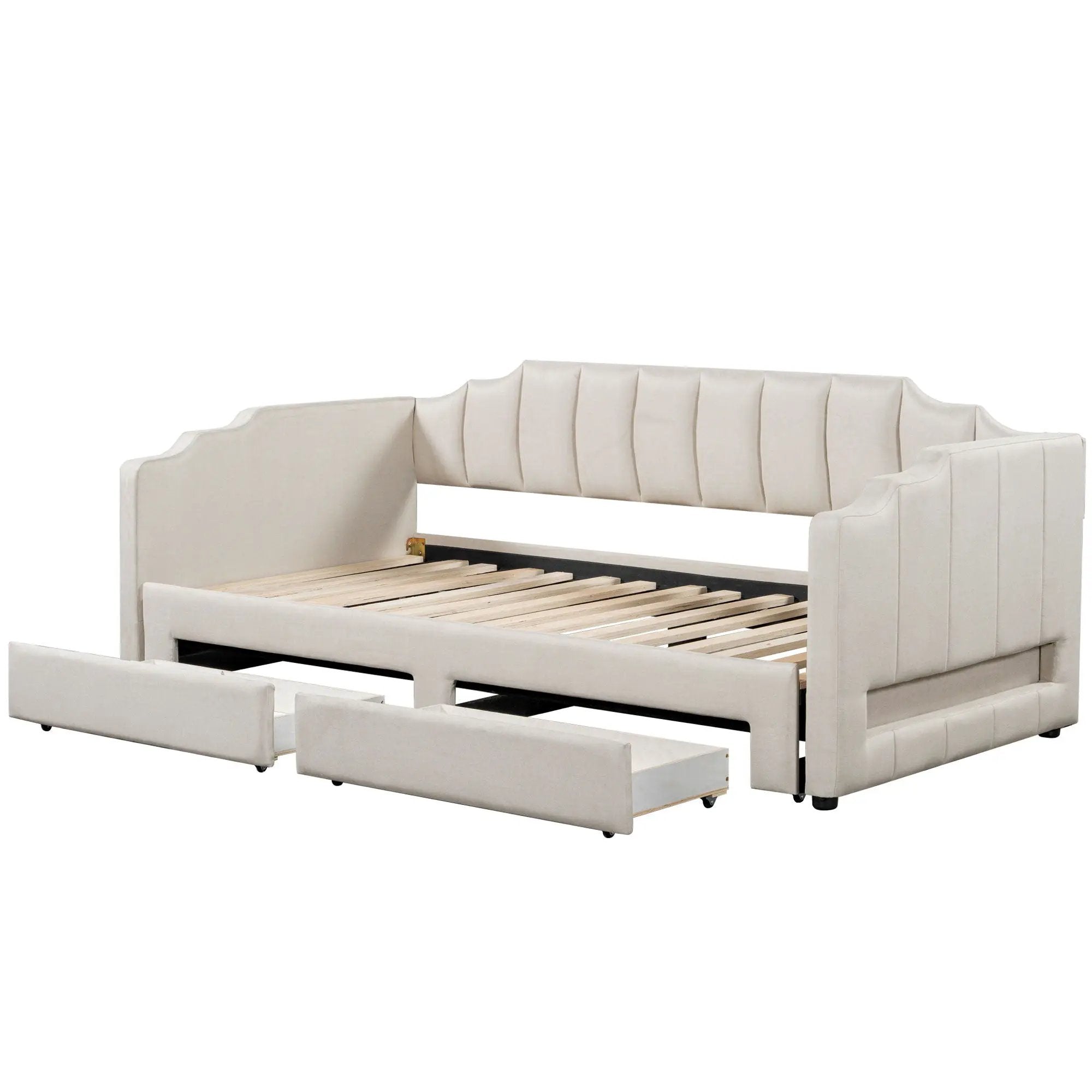 Extendable Daybed With LED Light And 2 Storage Drawers by HouseOfZazla