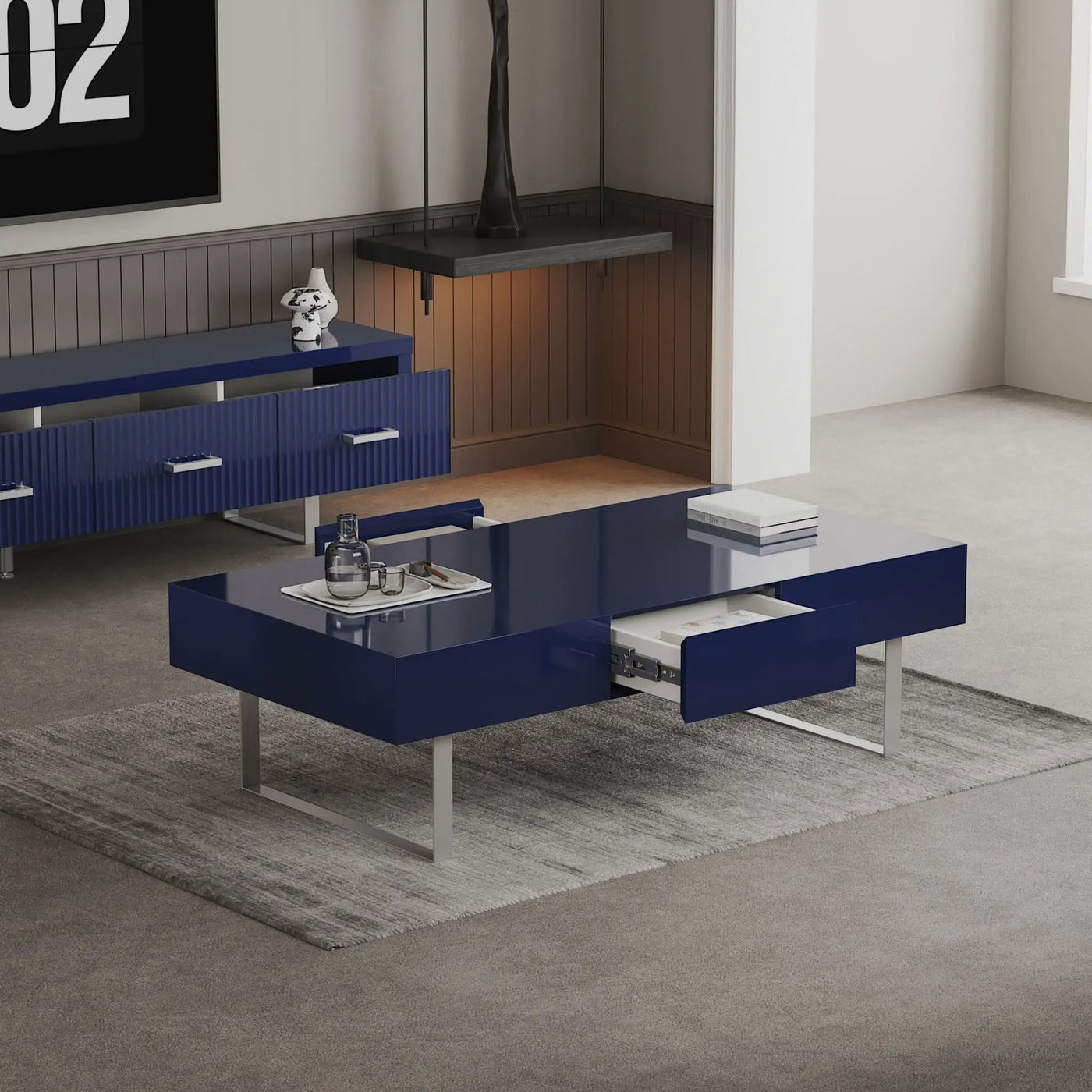 Rectangular Coffee Table With Hidden Storage by Unique Piece Furniture
