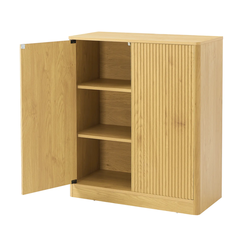 34.3" Modern Wavy Sideboard with Curved Contour Design by HouseOfZazla
