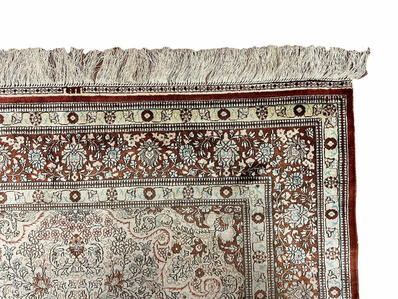 4' X 6' Vintage Fine Handmade Chinese Oriental Silk Rug 400 KPSI Wow by Jewel Rugs