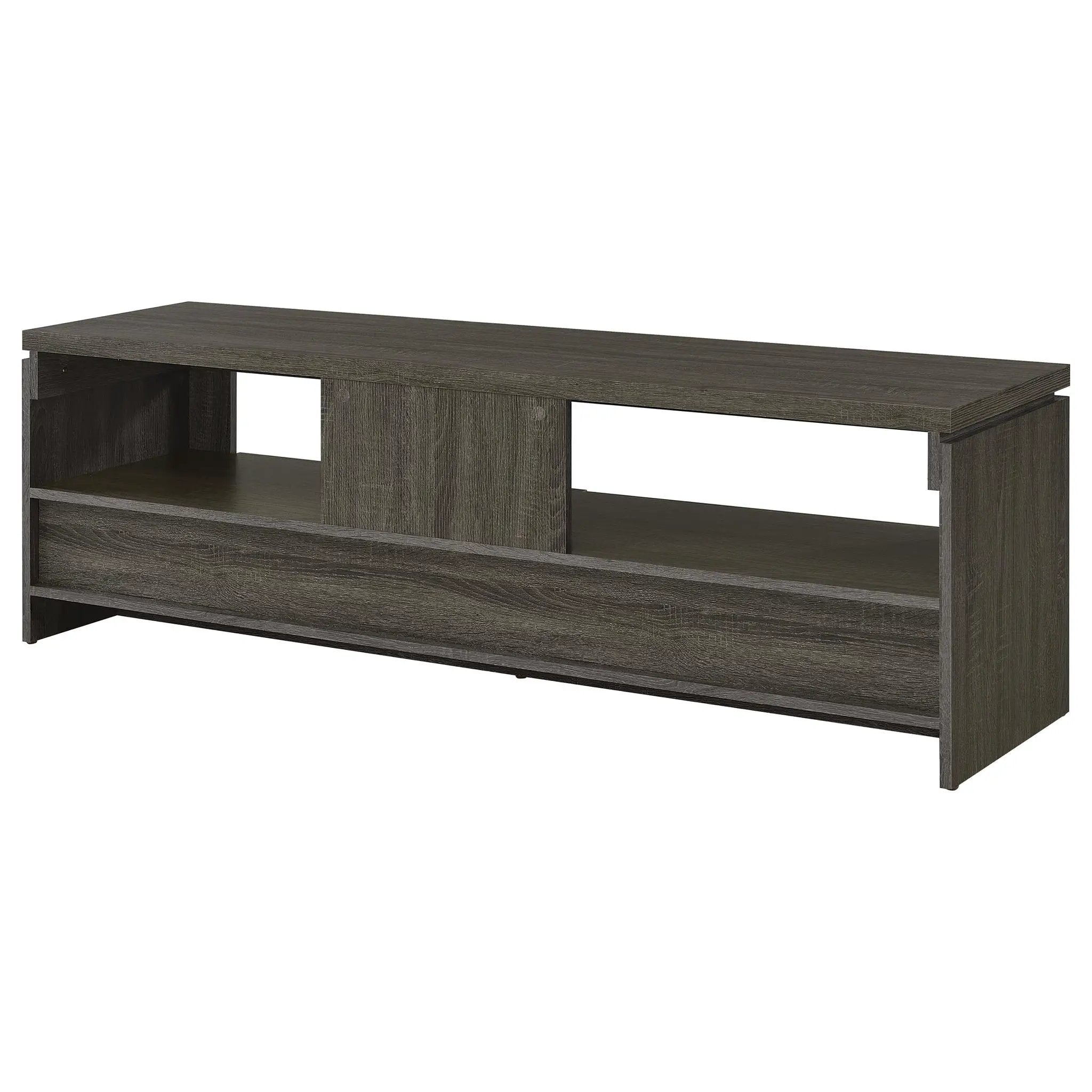Elkton 2-drawer Engineered Wood 59-inch TV Stand Weathered Grey by Unique Piece Furniture
