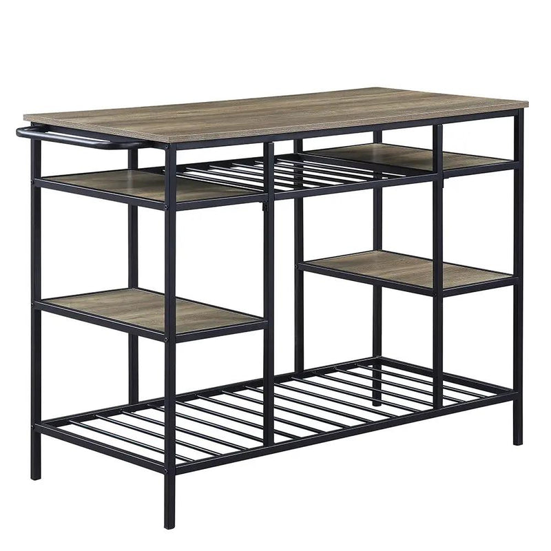 Lona - Kitchen Island - Rustic Oak & Black by Unique Piece Furniture