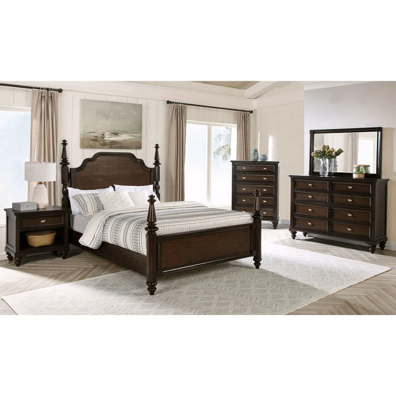 Berwick - 8 Drawer Dresser Cabinet With Felt Lined Drawers - Dark Oak by HouseOfZazla