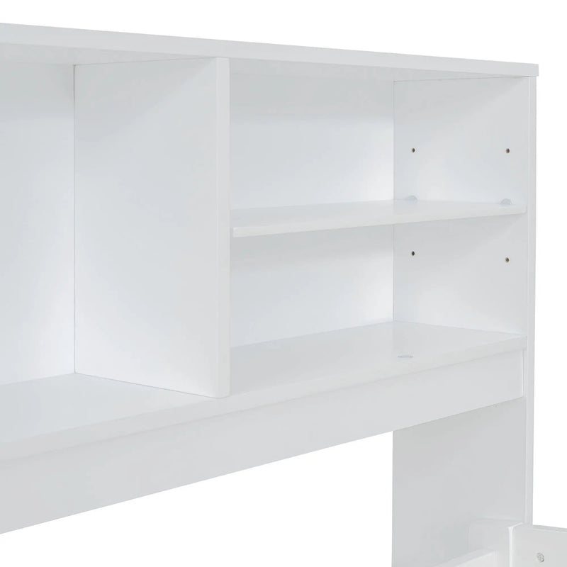 Daybed With 2 Bedside Cabinets, Upper Shelves And 4 Drawers by HouseOfZazla