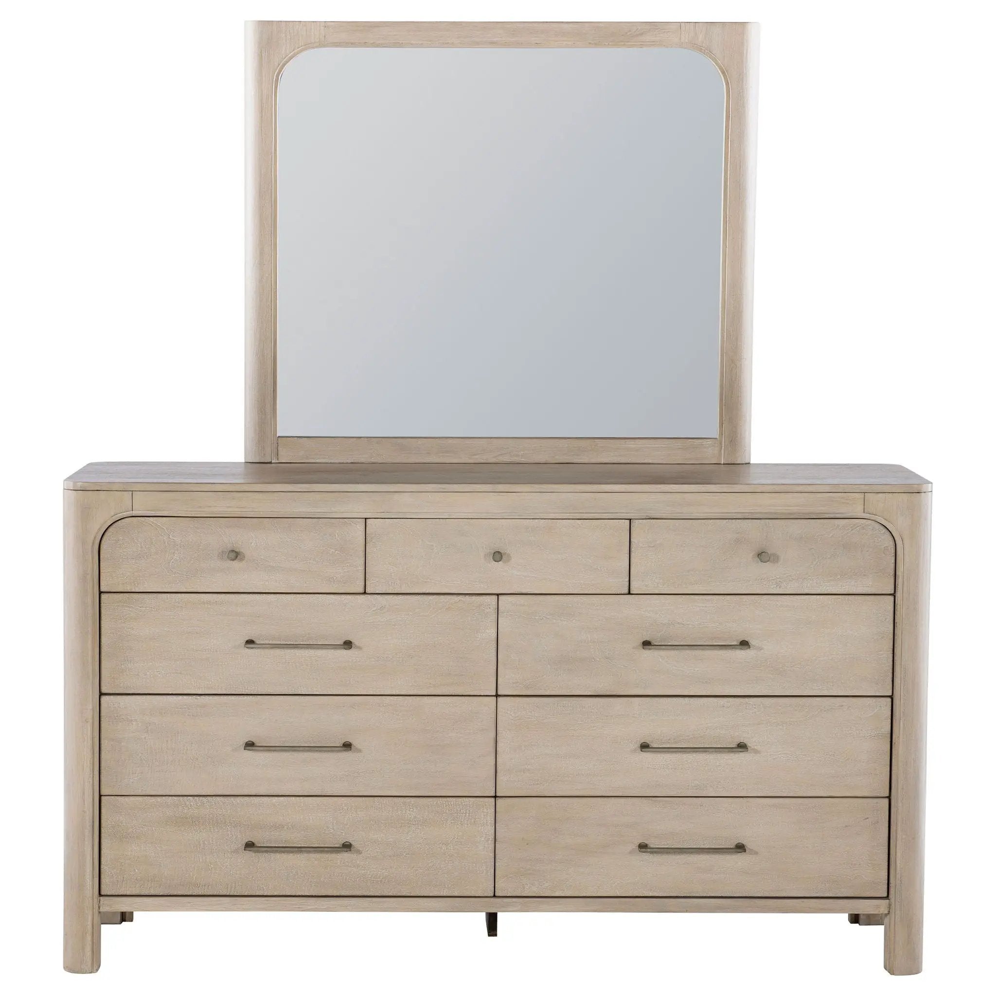 Solano 9-drawer Bedroom Dresser with Mirror Weathered Mango by Unique Piece Furniture