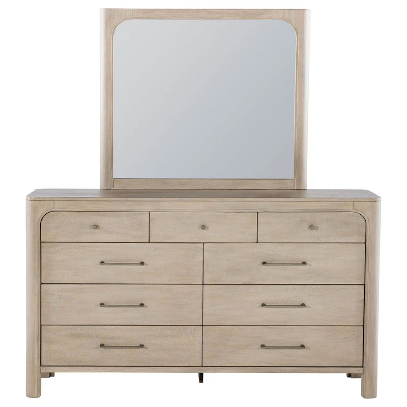Solano 9-drawer Bedroom Dresser with Mirror Weathered Mango by Unique Piece Furniture