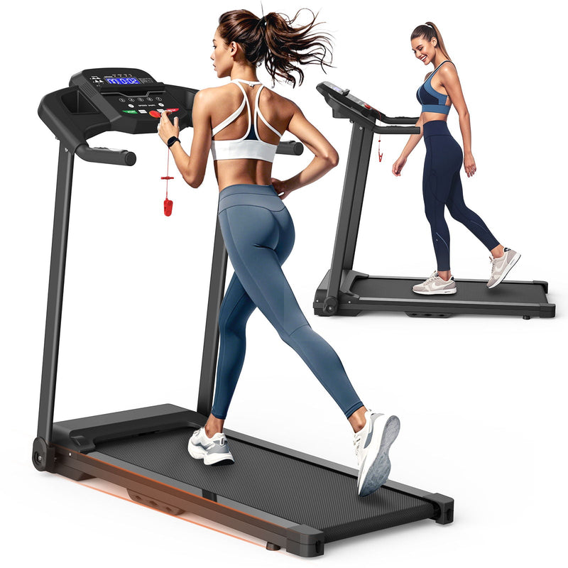 Foldable Treadmill 2.5Hp Electric Running Machine For Home - Black by HouseOfZazla
