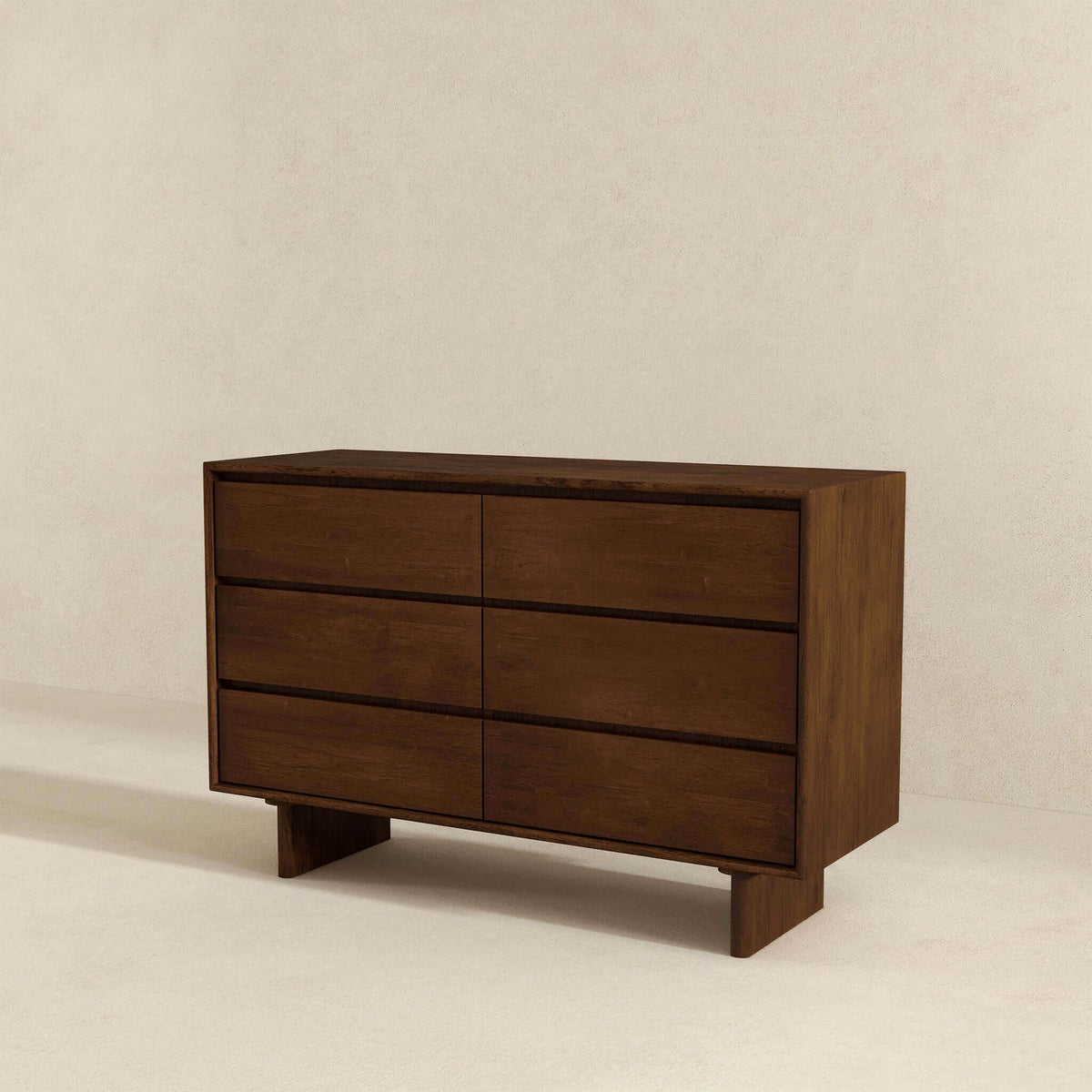 Brown Mid-Century Dresser with 6 Drawers - Solid Wood, photo 12 of 12