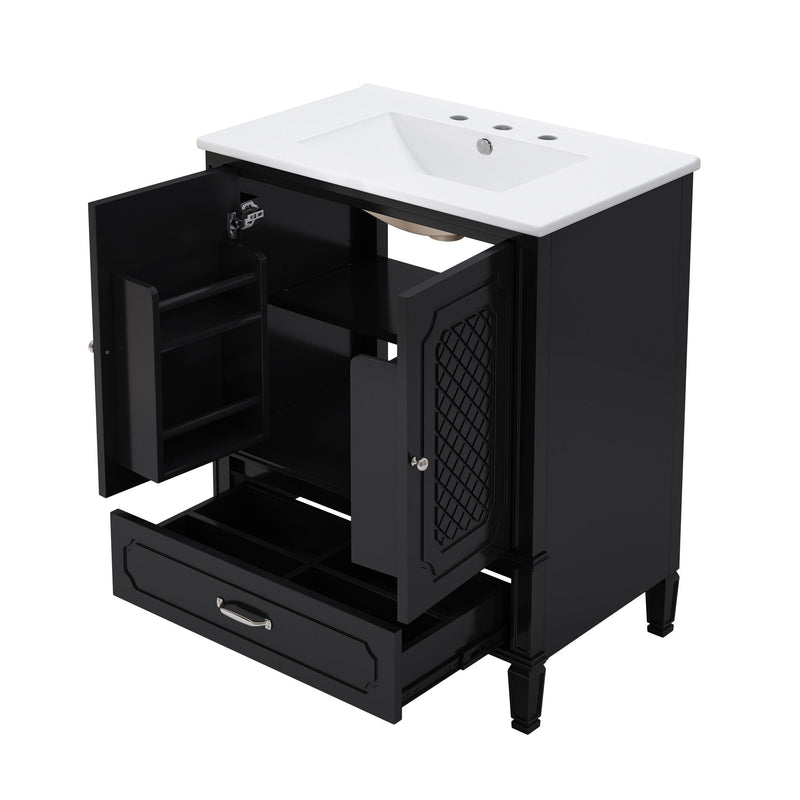 Bathroom Vanity With Sink, Soft Closing Door, Multi Functional Storage by HouseOfZazla