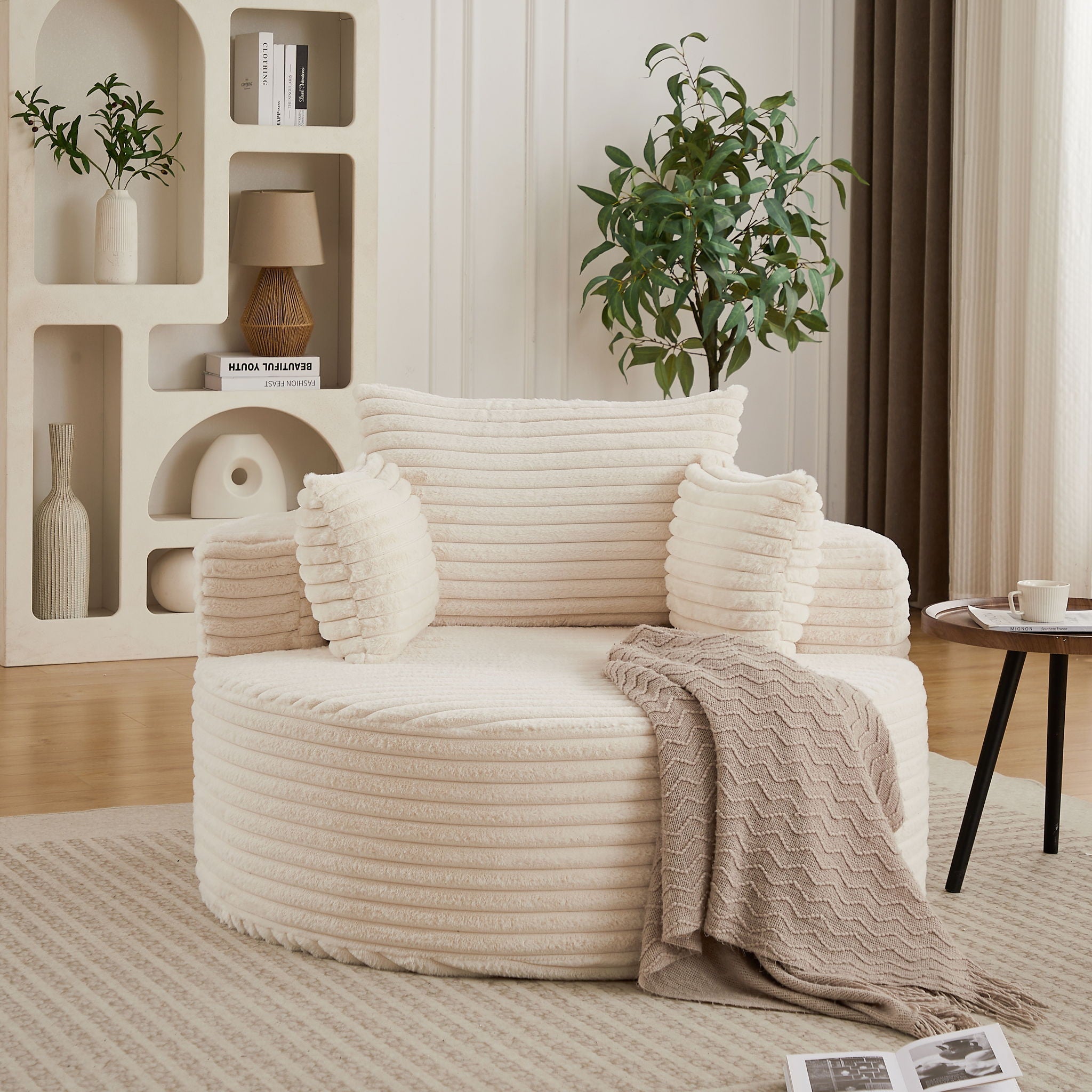 Modern Single Sofa With Backrest Pillow For Living Room by HouseOfZazla