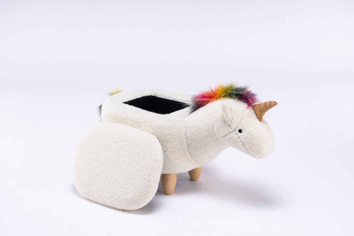 Uma the Unicorn Storage Ottoman with Hidden Storage - Faux Fur, photo 7 of 9