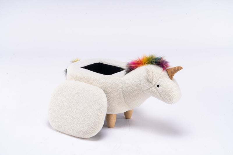 Uma the Unicorn Storage Ottoman with Hidden Storage - Faux Fur, photo 7 of 9