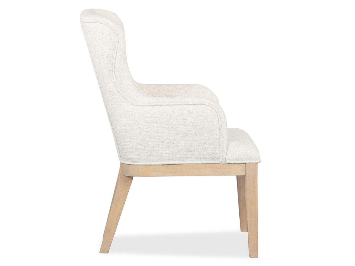 Somerset - Dining Arm Chair With Upholstered Seat & Back (Set of 2) - Butternut and Omari Natural, photo 7 of 7