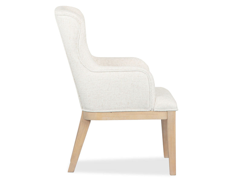 Somerset - Dining Arm Chair With Upholstered Seat & Back (Set of 2) - Butternut and Omari Natural, photo 7 of 7