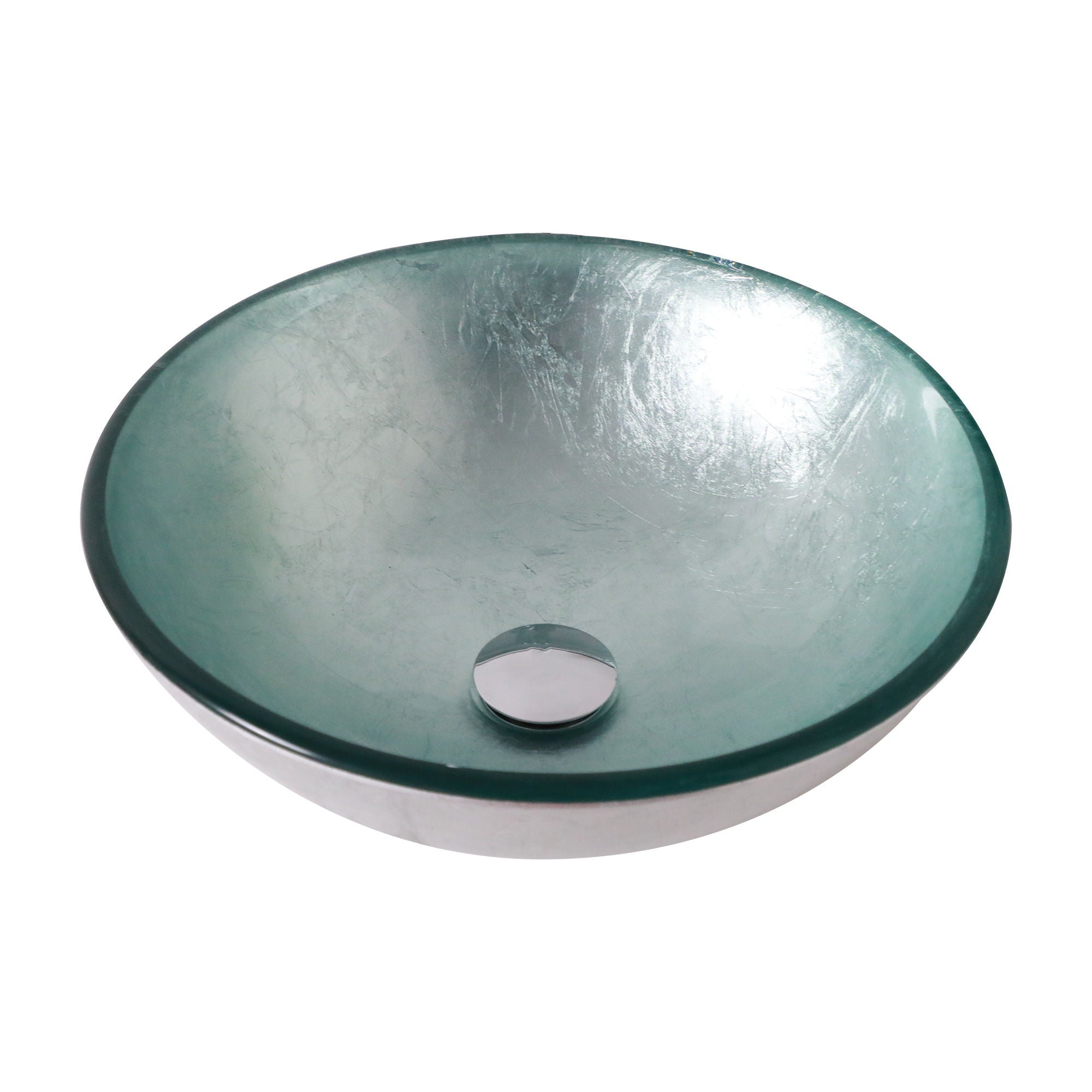 Artistic Tempered Glass Vessel Sink With Pop Up Drain by HouseOfZazla