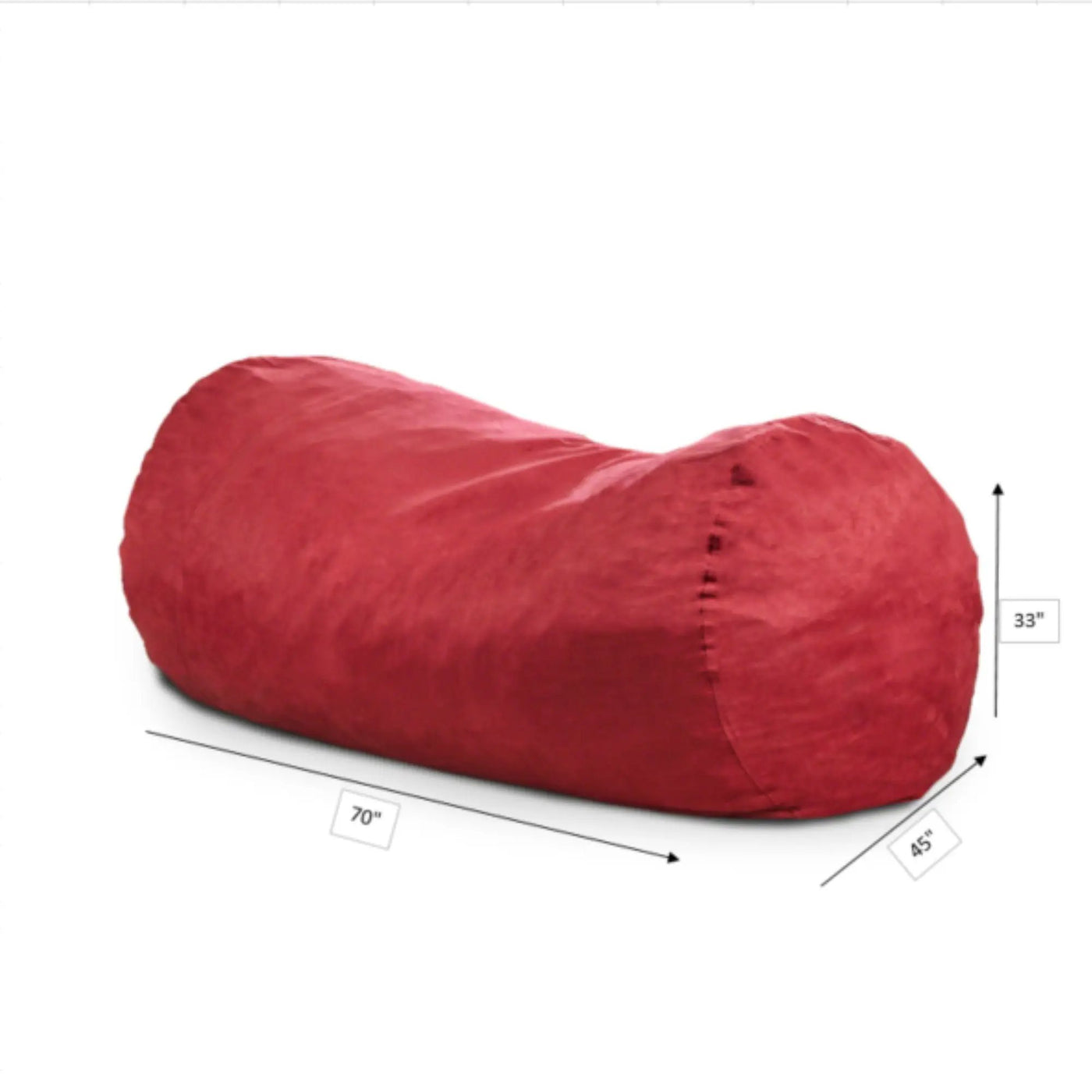 Jasper - Traditional Cylindrical Suede Bean Bag by HouseOfZazla